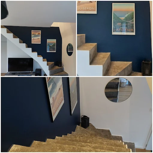 mise en peinture d’escalier par LZ peinture a Erdeven